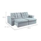 Sofá 4 Lugares Retrátil Itaguaí Cinza