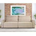 Sofá 4 Lugares Retrátil Pavia Veludo Bege