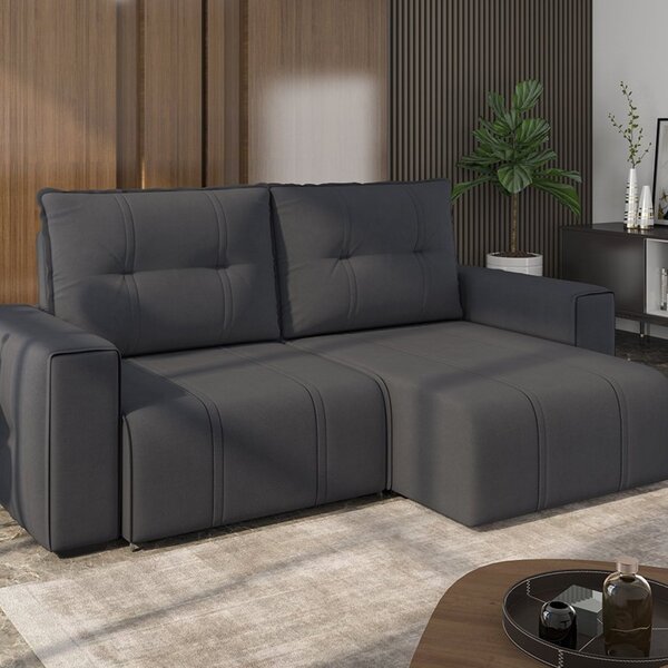 Sofá 4 Lugares Retrátil Reclináve Molas Ensacadas 230cm Palla