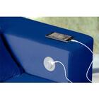 Sofá 4 Lugares Retrátil Reclinável 2,52m 3 Portas Usb Azul