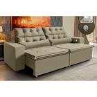 Sofá 4 Lugares Retrátil Reclinável 2,52m 3 Portas Usb Castor