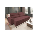 Sofá 4 Lugares Retrátil Reclinável 2,94m Veludo Premiatto Gra