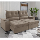 Sofá 4 Lugares Retrátil Reclinável 230cm Veludo Florence Vier