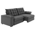 Sofá 4 Lugares Retrátil Reclinável 250cm Slim Veludo Palermo