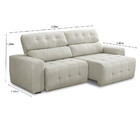 Sofá 4 Lugares Retrátil Reclinável 250cm Veludo Atualle Fergu