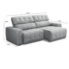 Sofá 4 Lugares Retrátil Reclinável 250cm Veludo Atualle Fergu