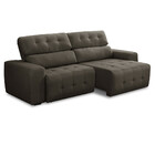 Sofá 4 Lugares Retrátil Reclinável 250cm Veludo Atualle Fergu