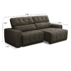 Sofá 4 Lugares Retrátil Reclinável 250cm Veludo Atualle Fergu