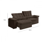 Sofá 4 Lugares Retrátil Reclinável 250cm Veludo Austin Estofa