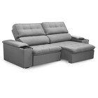 Sofá 4 Lugares Retrátil Reclinável 250cm Veludo Belfort Fergu