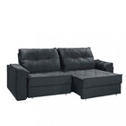 Sofá 4 Lugares Retrátil Reclinável 250cm Veludo Eduarda Takei