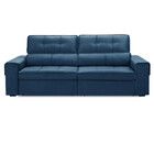 Sofá 4 Lugares Retrátil Reclinável 250cm Veludo Lorient Fergu