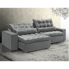 Sofá 4 Lugares Retrátil Reclinável 270cm Madri Estofados Buri