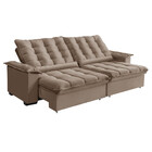 Sofá 4 Lugares Retrátil Reclinável 270cm Veludo Bogotá Requin