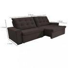 Sofá 4 Lugares Retrátil Reclinável 270cm Veludo Califórnia Wo