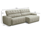 Sofá 4 Lugares Retrátil Reclinável 280cm Linho Atualle Fergui