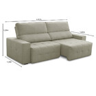 Sofá 4 Lugares Retrátil Reclinável 280cm Linho Village Fergui