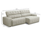 Sofá 4 Lugares Retrátil Reclinável 280cm Veludo Atualle Fergu