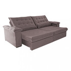 Sofá 4 Lugares Retrátil Reclinável 290cm Veludo Premier Wood