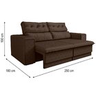 Sofá 4 Lugares Retrátil Reclinável Dakar Flash Estofados