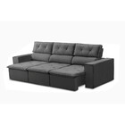 Sofá 4 Lugares Retrátil Reclinável Veludo 250cm Barém Ferguile