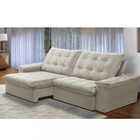 Sofá 4 Lugares Retrátil Reclinável Veludo 250cm Batam Ferguile