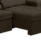 Sofá 4 Lugares Retrátil Reclinável Veludo 250cm Bipartido Fir