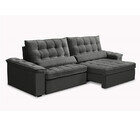 Sofá 4 Lugares Retrátil Reclinável Veludo 250cm Bipartido Fir