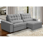 Sofá 4 Lugares Retrátil Reclinável Veludo 250cm Bipartido Fir