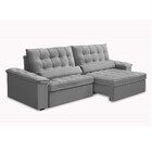 Sofá 4 Lugares Retrátil Reclinável Veludo 250cm Bipartido Fir