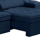 Sofá 4 Lugares Retrátil Reclinável Veludo 250cm Bipartido Fir