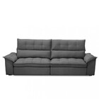 Sofá 4 Lugares Retrátil Reclinável Veludo 250cm Cartaxo Fergu