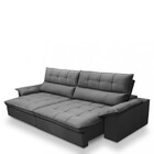 Sofá 4 Lugares Retrátil Reclinável Veludo 250cm Cartaxo Fergu