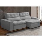 Sofá 4 Lugares Retrátil Reclinável Veludo 250cm Dublin Fergui