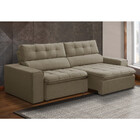 Sofá 4 Lugares Retrátil Reclinável Veludo 250cm Dublin Fergui