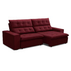 Sofá 4 Lugares Retrátil Reclinável Veludo 250cm Palermo Fergu