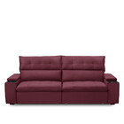 Sofá 4 Lugares Retrátil Reclinável Veludo 250cm Parma Ferguile