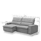 Sofá 4 Lugares Retrátil Reclinável Veludo 250cm Parma Ferguile