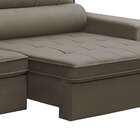 Sofá 4 Lugares Retrátil Reclinável Veludo 280cm Bipartido Rav