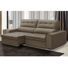 Sofá 4 Lugares Retrátil Reclinável Veludo 280cm Bipartido Rav