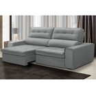 Sofá 4 Lugares Retrátil Reclinável Veludo 280cm Bipartido Rav