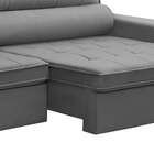 Sofá 4 Lugares Retrátil Reclinável Veludo 280cm Bipartido Rav