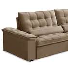 Sofá 4 Lugares Retrátil Reclinável Veludo 290cm Bipartido Fir