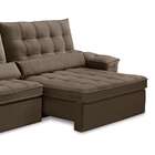 Sofá 4 Lugares Retrátil Reclinável Veludo 290cm Bipartido Fir