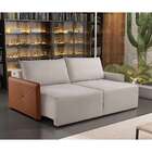 Sofá 4 Lugares Retrátil Urban Com Entrada Usb Linho Bege E Ca