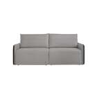 Sofá 4 Lugares Retrátil Urban Linho Cinza E Preto 260 Cm