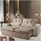 Sofá 4 Lugares Retrátil Veludo Glamour 2,50m Mundial Estofado