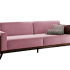 Sofá 4 Lugares Rosé Em Veludo 2,40m Séfora