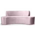 Sofá 4 Lugares Sala De Estar 260 Cm Bélgica Veludo Rosê G15 -