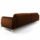 Sofá 4 Lugares Sala De Estar Bipartido Base De Madeira Euro 2